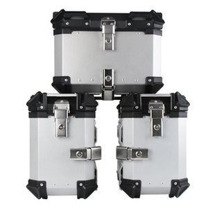 Valise latérale universelle pour moto <span class=keywords><strong>HONGBAO</strong></span> MTB38 en alliage d'aluminium de qualité supérieure, 38L, étanche, anti-collision, pour le tourisme d'aventure - Product Image 6
