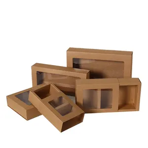 Wholesale Kraft Paper Drawer Candy Box Treat Box for Small Dessert Candy Mini Soaps and Other Party Favors Multiple sizes
