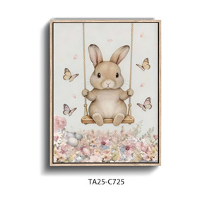<span class=keywords><strong>TOPART</strong></span> Impression aquarelle Lapin de Pâques et œuf, nature morte, sur toile polyester MDF 40x50cm, impression numérique, art mural de haute qualité pour la maison - Product Image 5