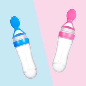 Bouteille d'alimentation en Silicone avec cuillère, pour bébé, supplément alimentaire, riz, céréales, cuillère à presser, Gel de silice, ml - Product Image 5