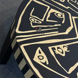 Mesa de centro de arte de pintura de chapa especial de alta calidad de diseño único, decoración de lujo, mesa central redonda para sala de estar - Product Image 6