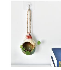 نبات جوت عصاري حبل ، زارع معلق ، زهرية زهور الديك الإبداعية المثبتة على الحائط (النبات غير مشمول) - Product Image 6