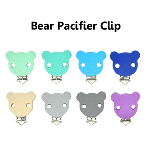 Ours en peluche Forme <span class=keywords><strong>Tetine</strong></span> Silicone Selectionnable <span class=keywords><strong>Dentition</strong></span> Jarretelles Clip Les clips en silicone - Product Image 6