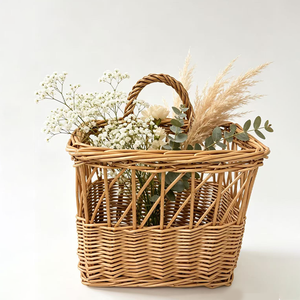 Cesta de Mimbre Ligera, Ecológica <span class=keywords><strong>y</strong></span> Duradera para <span class=keywords><strong>Plantas</strong></span> de Hogar <span class=keywords><strong>y</strong></span> Jardín - Product Image 1
