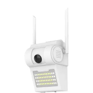 Lampu dinding 5MP WIFI luar ruangan, kamera IP lampu jalan CCTV pengawasan keamanan luar ruangan Audio dua arah tahan air IP66