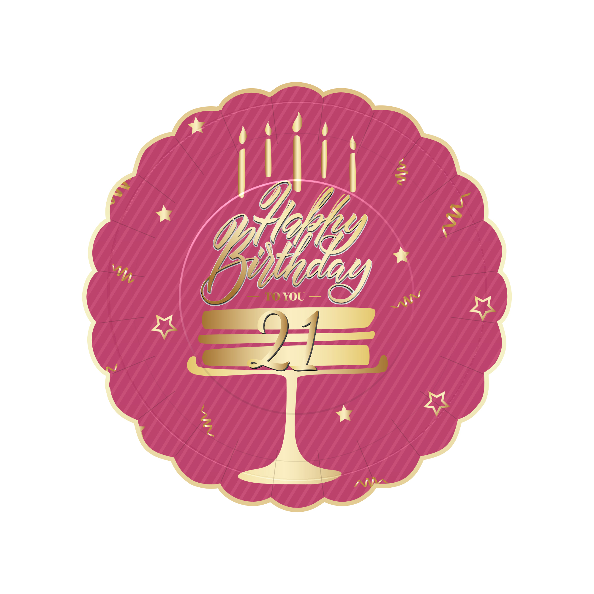 Plato de papel de 8 pulgadas*8 unidades/bolsa