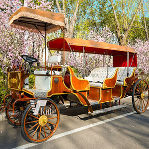 Chariot de jardin électrique pour enfants, chariot de chevaux romantique en forme de citrouille, calèche de mariage à vendre - Product Image 6