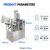 Machine de remplissage et de scellage automatique de tubes en aluminium NFS-60Z pour dentifrice, cosmétiques, crème pour les mains, remplisseuse et scelleuse de tubes métalliques
