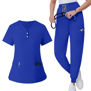 Conjunto de Uniformes Médicos Unisex en Oferta, Transpirables, Resistentes a las Manchas, con Botones, Logotipo Personalizado, Antiarrugas, para Hospitales y Cuidado de Mascotas - Product Image 6