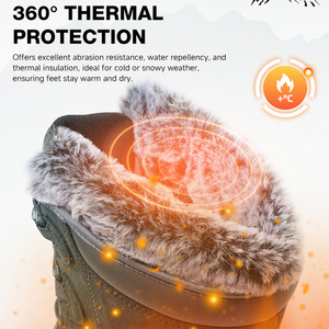 Botas de Nieve Personalizables <span class=keywords><strong>para</strong></span> <span class=keywords><strong>Mujer</strong></span>, Diseño de Dos Piezas, Impermeables y Térmicas, <span class=keywords><strong>para</strong></span> Senderismo al Aire Libre - Product Image 5