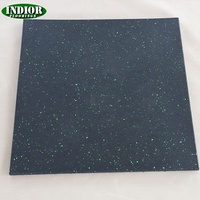 Dalles de sol antidérapantes en caoutchouc EPDM de 15 mm d'épaisseur pour aires de jeux extérieures, gymnases, terrains de sport, salles de tir, écoles et sous-sols