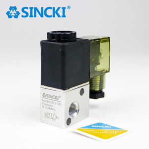 SINCKI 3V1-M5 3V1-06 порт алюминиевый микро-контроль электрические пневматические детали M5 1/8 BSP 3-ходовой электромагнитный клапан - Product Image 6
