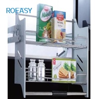 ROEASY DNJ900 Acessórios de Cozinha: Cesto Elevatório de Madeira Maciça para Armários de Parede Modernos
