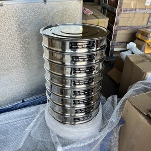 Ensemble de 12 tamis conforme à la norme ASTM E11 pour l'analyse des sols/graisses, diamètre 200 mm. Machine de laboratoire en acier inoxydable 20mm-4.75mm pour essais de béton 1 - Product Image 3