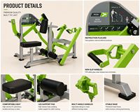 Máquina de remo sentado comercial MRD-PM12 de alta resistencia para entrenamiento de espalda, equipo de fitness para gimnasio