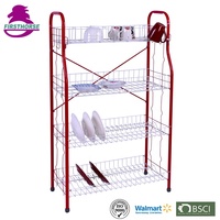 FIRST HORSE Égouttoir à vaisselle durable à 4 niveaux avec revêtement en poudre, support de rangement multifonctionnel pour accessoires de cuisine