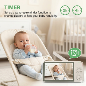 KT562H 2.4GHz Non-WiFi Video Baby Monitor 5 Inch <b>IPS</b> 720P HD Screen with 5000mAh Battery PTZ <b>Camera</b> 1000ft Range - Product Image 6