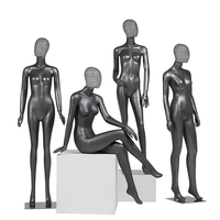 Accessoires de mannequin femme à la mode vitrine de magasin de vêtements pour femmes présentoir de mannequin complet noir et assis