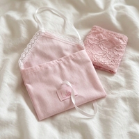 Pochette de luxe en dentelle et mousseline de coton, sac de voyage délicat pour lingerie, pochette de rangement respirante pour sous-vêtements, petit sac en lin pour cadeaux de mariage