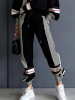 Ensemble de survêtement décontracté et respirant pour femme, deux pièces, avec sweat à capuche et pantalon de jogging, cordon de serrage, col sans revers, collection Printemps, ODM
