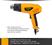 Pistolet thermique électrique industriel 2000W à double température, souffleur d'air chaud pour le thermoformage, le décapage de peinture et la soudure du plastique