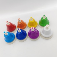 Professional Durable Educational 8 Tones Color Music Toy Desk Hand Bells for Kids Orff Percussion Instrument Early Childhood