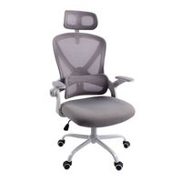 Chaise de bureau ergonomique pivotante à dossier haut confortable avec appui-tête pour salle de réunion et bureau à domicile