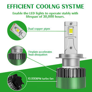 Kit de Luces Antiniebla de 130 Vatios H1, 12v, Potentes Faros Delanteros H11, Bombilla LED Universal H4 H7 H13 9005 9006 6500k para Automóvil - Product Image 3