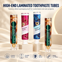 Tube de dentifrice personnalisé en aluminium et plastique, emballage cosmétique laminé, bouchon à vis, impression UV, 12,7-35 mm