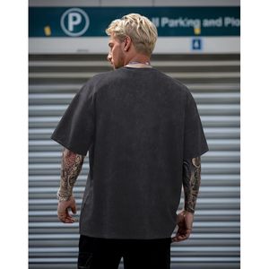 เสื้อยืดผู้ชายสไตล์วินเทจลายกราฟิกโครงกระดูกพิมพ์ลายตัวอักษรสร้างแรงบันดาลใจ ดีไซน์ 3 มิติ ล้างสีแบบแอซิดวอช สำหรับฤดูร้อน - Product Image 4