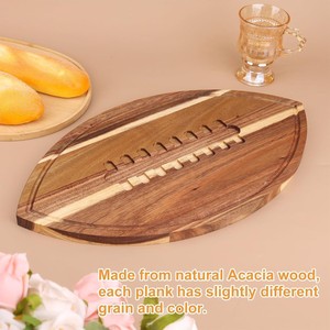 Plateau à fromage en bois d'acacia massif en forme d'olive, idéal pour les hôtels et les réceptions - Product Image 4