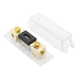 Gold 1/0 or 4 Gauge in-line car audio ANL Fuse Holder with 150 Amp Fuse