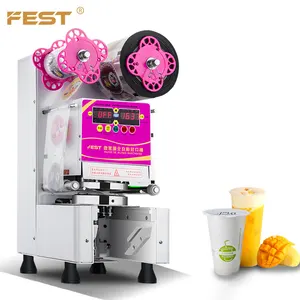 Fully Automatic Disposable Plastic Cup Sealing Machine High Speed Cup Sealer For Plastic Paper Cup Bubble Tea Sealing Machine
