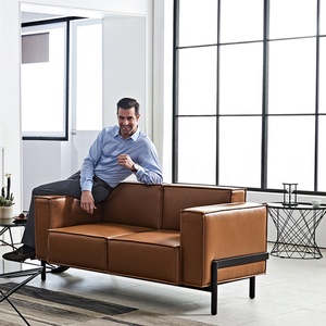 Guangzhou Factory Commercial Furniture General Use and Synthetic Leather Material <b>Office</b> <b>Sofa</b> Sets - Product Image 3