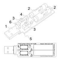Carga electrónica USB con resistencia y interruptor ajustable, 3 corrientes 5V1A/2A/3A, probador de resistencia de descarga de voltaje y capacidad de batería