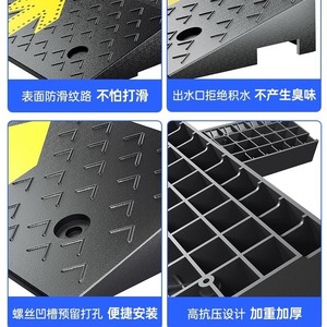 Rubber <b>Step</b> Ramp Mat Thick 0.6 1 In Rectangle Non Slip For <b>Steps</b> Curbs Car Door Sill - Product Image 4