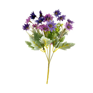 Bouquet de chrysanthèmes sauvages aux couleurs d'automne en soie, 20 têtes, 30 cm, pour la décoration de la maison, accessoires de photographie - Product Image 5