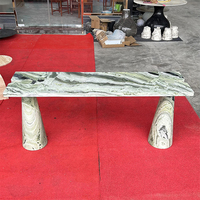 Table console en marbre vert Shangrila Cammy Stone pour cuisine, salle de bain, villa - Design moderne, finition polie, durable