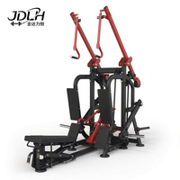 Máquina Combinada de Remo Alto y Remo Bajo con Carga de Discos para Gimnasio Comercial, Equipo de Entrenamiento de Fuerza para Espalda