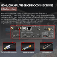 Amplificador de Potencia para Sistema de Cine en Casa de 7.1 Canales, Receptor AV de Alta Potencia con Sonido Digital DTS HD 3D/4K y BT