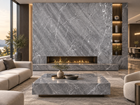 Dalles de marbre gris fantôme en pierre naturelle pour tables d'appoint, îlots de cuisine, panneaux muraux, plateaux de douche, carreaux de sol et meubles de salle de bain