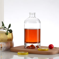 Ensemble de bouteilles et de verres en verre antique de luxe pour whisky, liqueur, gin, brandy, fonctionnel, 700 ml, 750 ml, 1 l