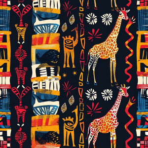 Tela de algodón con estampado de jirafa de safari africano por yarda, textil de algodón estampado digital para coser, acolchar y proyectos de manualidades. - Product Image 6