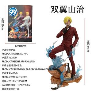 Un pezzo LX Sanji doppia ali nero gamba GK risonanza <span class=keywords><strong>serie</strong></span> figura modello Anime decorazione all'ingrosso - Product Image 2