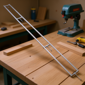 Riel de guía lineal de aluminio de 12 pies con cuñas ajustables para sistema de fresado de madera - Product Image 2