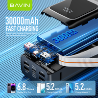 BAVIN 30000mah Produits populaires PC1031S Batterie externe portable à charge rapide avec câbles intégrés