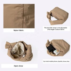 Factory Wholesale Trendy Ladies Puff Bag Soft Cotton Nylon Simple Handbag Logo Customized Hand Bag Women Mini Puff Bag - Product Image 2