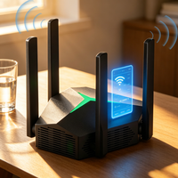 Routeur Wi-Fi longue portée 1200 Mbps, répéteur et amplificateur 5G avec couverture de 300-500 m², alimentation USB-C pour la maison et la chambre