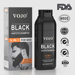 <span class=keywords><strong>VOJO</strong></span> Nuevo Tinte para el Cabello Negro Orgánico 5 en 1, Champú para Teñir el Cabello Negro Permanente Sin Amoníaco, Tinte para Barba Negra para Hombres - Product Image 4