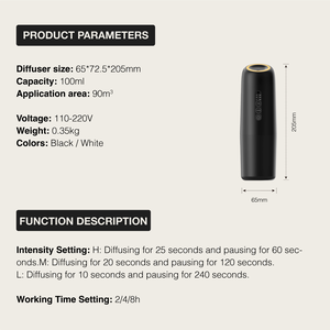 Diffuseur d'arômes sans eau à brancher, avec lumière LED contrôlée par application, brume froide, aromathérapie, diffuseur d'ambiance pour la maison, garantie 1 an - Product Image 3